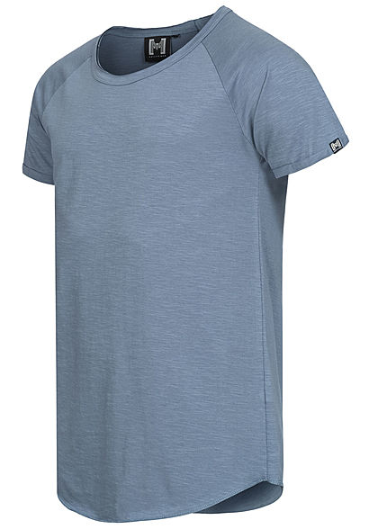 Hailys Herren Basic T-Shirt Unicolor blau
