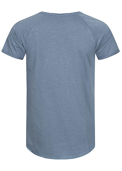 Hailys Herren Basic T-Shirt Unicolor blau