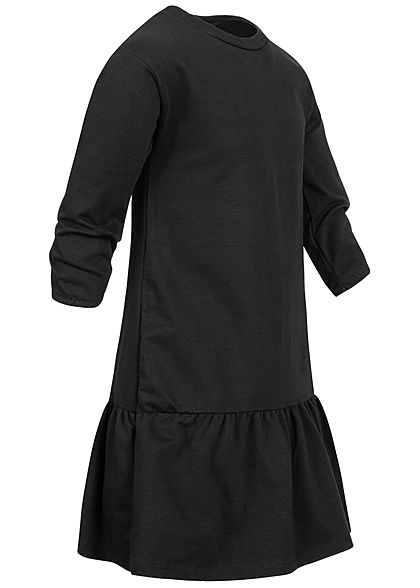 Hailys Kids Mädchen Langarm Puffer Kleid weiter Rock schwarz