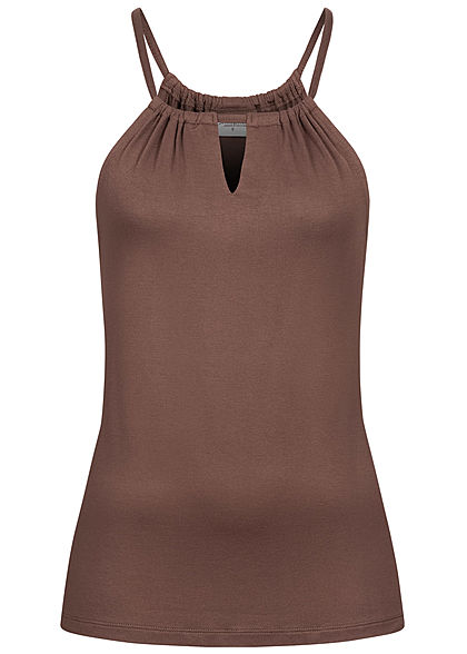 Seventyseven Lifestyle Dames Viscose Top bruin