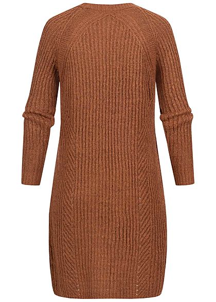 ONLY Damen NOOS Grobstrick Cardigan 2-Pockets rustic braun