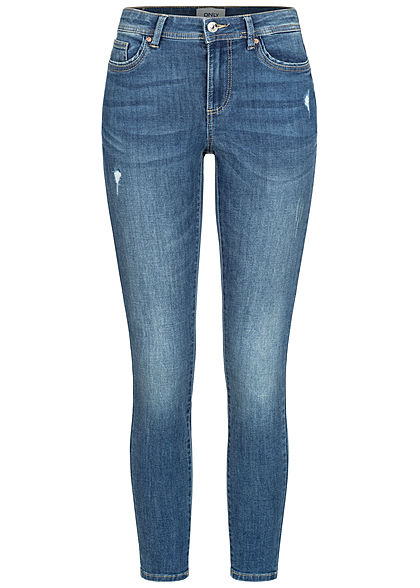 ONLY Dames NOOS Skinny Jeans Regular Waist medium blauw denim - Art.-Nr.: 20094431