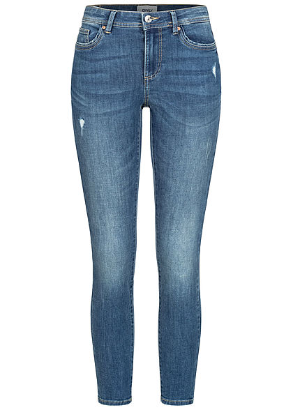 ONLY Dames NOOS Skinny Jeans Regular Waist medium blauw denim