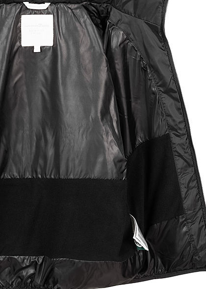Tom Tailor Damen Winter Steppjacke Kapuze 2-Pockets deep schwarz