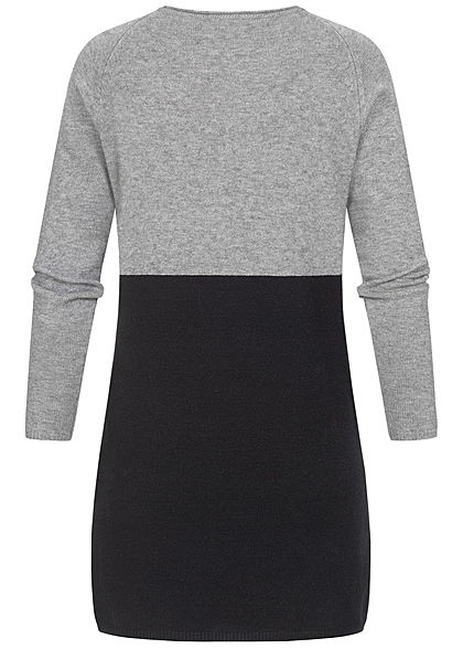 ONLY Dames NOOS 2-Tone Mini Jurk medium grijs zwart