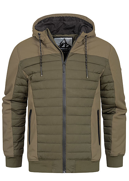 Hailys Herren Winter Steppjacke Kapuze Tunnelzug 2-Pockets khaki grn - Art.-Nr.: 20104664