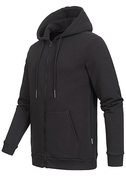 ONLY & SONS Herren NOOS Basic Zip-Hoodie Sweat Jacke Kapuze 2-Pockets schwarz