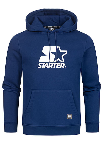 Starter Herren Classic Logo Hoodie Kapuze Kngurutasche night navy blau