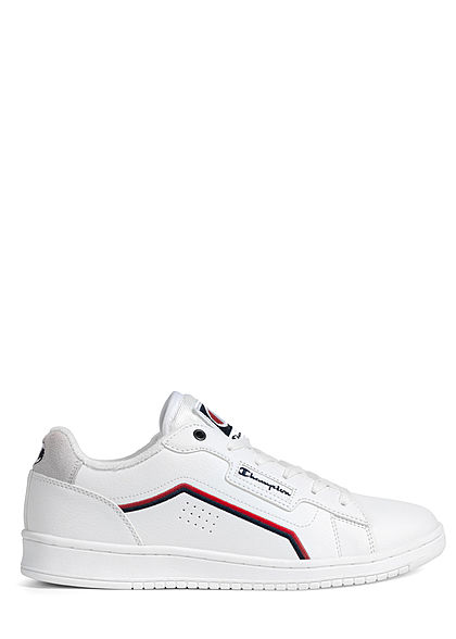 Champion Herren Schuh Low Cut Sneaker mit Logo Patch zum schnüren weiss