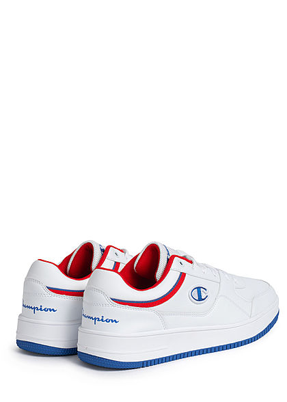 Champion Herren Schuh Low Cut Colorblock Sneaker mit Logo Patch zum schnüren weiss