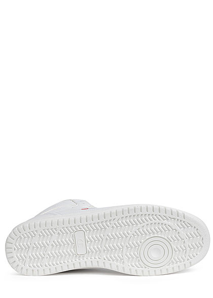 Champion Herren Schuh Mid Cut Schuh Sneaker mit Logo Patch seitlich weiss