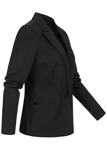 Vero Moda Damen NOOS Bodyfit Blazer 2-Pockets Knopf als Verschluss schwarz