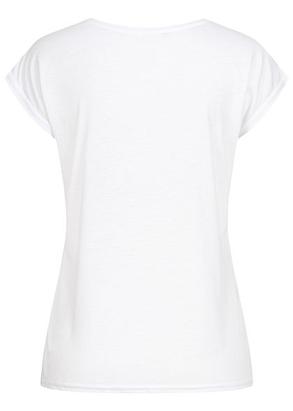 Seventyseven Lifestyle Dames T-Shirt Yourself Print Glitter wit