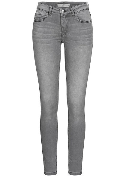 JDY by ONLY Damen NOOS Skinny Jeans Hose 5-Pockets Regular Waist hell grau denim