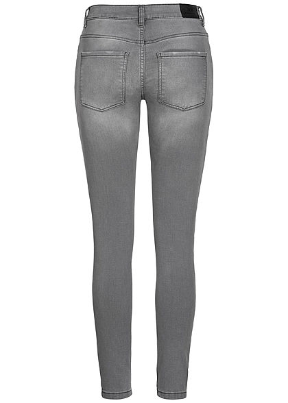 JDY by ONLY Damen NOOS Skinny Jeans Hose 5-Pockets Regular Waist hell grau denim