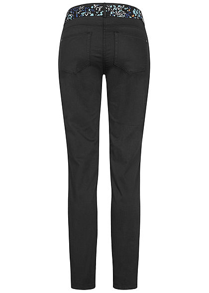 Tom Tailor Damen elegante Slim Fit Jeans 5-Pockets Regular Waist schwarz denim