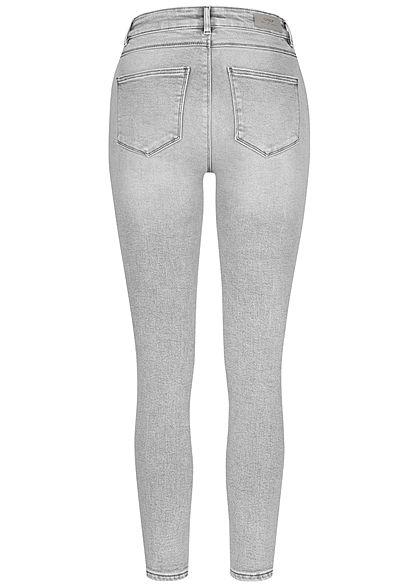 ONLY Dames NOOS Ankle Skinny Stretch Jeans Broek High-Waist 5-Pockets licht grijs denim