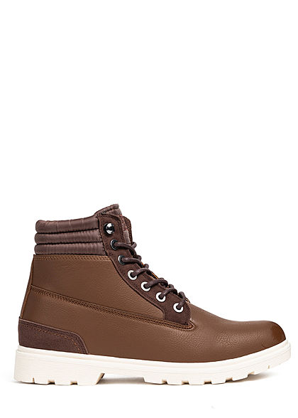 Urban Classics Heren Schoen Winter Worker Boots 2-Tone donkerbruin