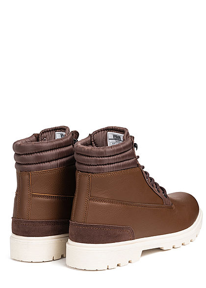 Urban Classics Heren Schoen Winter Worker Boots 2-Tone donkerbruin