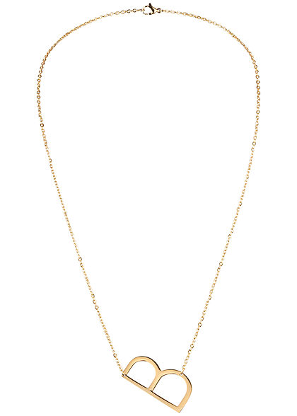 Hailys Damen Fashion Halskette mit Buchstaben Anhnger B gold