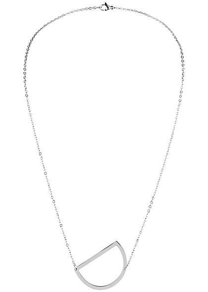Hailys Damen Fashion Halskette mit Buchstaben Anhänger D silber