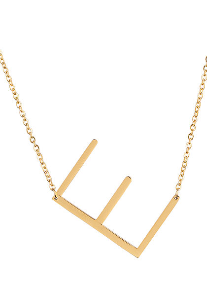 Hailys Damen Fashion Halskette mit Buchstaben Anhnger E gold