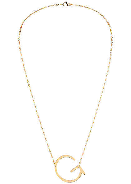 Hailys Damen Fashion Halskette mit Buchstaben Anhänger G gold