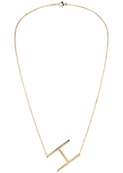 Hailys Damen Fashion Halskette mit Buchstaben Anhnger H gold