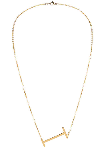 Hailys Damen Fashion Halskette mit Buchstaben Anhänger I gold