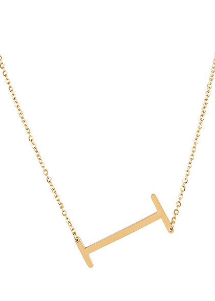 Hailys Damen Fashion Halskette mit Buchstaben Anhnger I gold