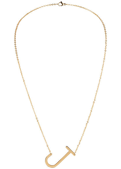 Hailys Damen Fashion Halskette mit Buchstaben Anhänger J gold - Art.-Nr.: 20120584