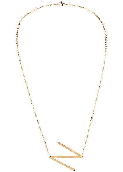 Hailys Damen Fashion Halskette mit Buchstaben Anhnger N gold
