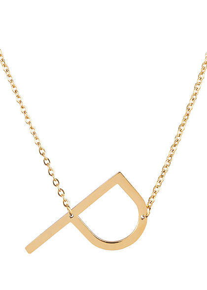 Hailys Damen Fashion Halskette mit Buchstaben Anhnger P gold