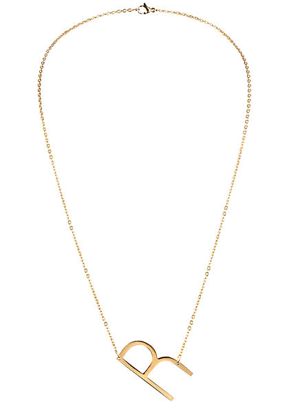 Hailys Damen Fashion Halskette mit Buchstaben Anhnger R gold