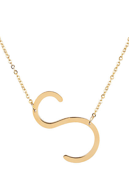 Hailys Damen Fashion Halskette mit Buchstaben Anhnger S gold