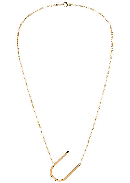 Hailys Damen Fashion Halskette mit Buchstaben Anhnger U gold - Art.-Nr.: 20120604