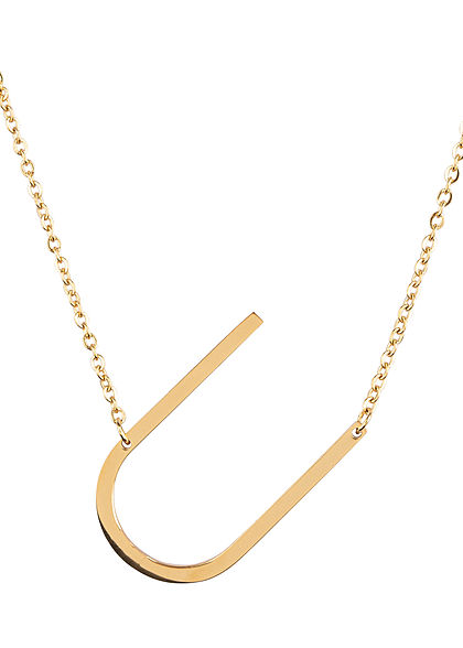 Hailys Damen Fashion Halskette mit Buchstaben Anhnger U gold