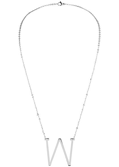 Hailys Damen Fashion Halskette mit Buchstaben Anhnger W silber - Art.-Nr.: 20120607