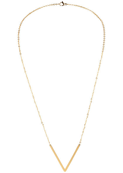 Hailys Damen Fashion Halskette mit Buchstaben Anhnger V gold
