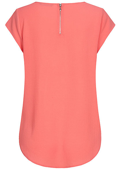 ONLY Dames NOOS Blouse met rits en structuurstof roze