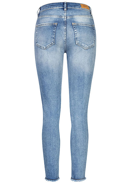 ONLY Dames NOOS Jeans Broek met 5 zakken en destroyed look lichtblauw