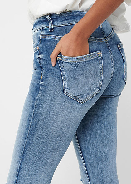 ONLY Dames NOOS Jeans Broek met 5 zakken en destroyed look lichtblauw