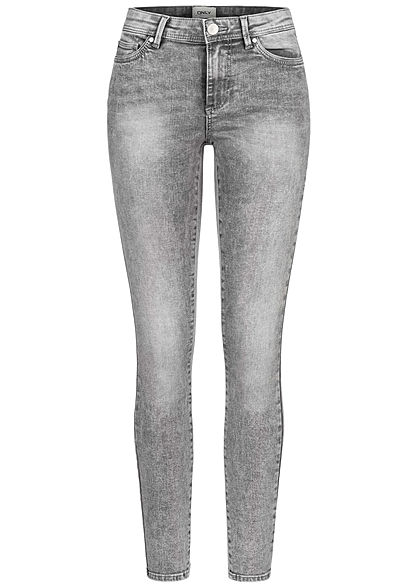 ONLY Dames NOOS Mid Skinny Jeans 5-Pocket medium grijs denim