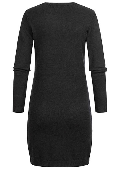 JDY by ONLY Dames NOOS Viscose gebreide Jurk met lange Mouwen zwart