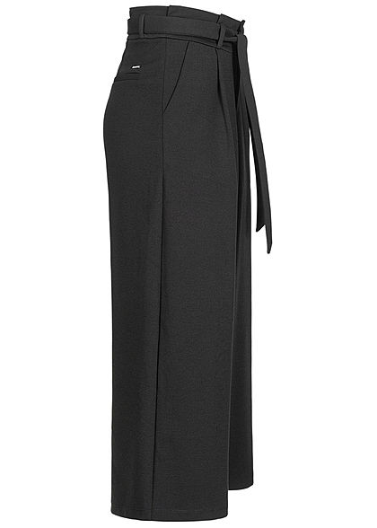 Tom Tailor Dames Paperbag Culotte Stofbroek incl. Bind Riem zwart