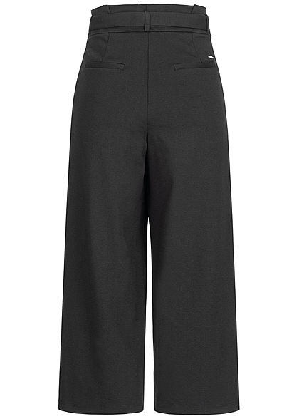 Tom Tailor Dames Paperbag Culotte Stofbroek incl. Bind Riem zwart