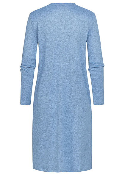 JDY by ONLY Dames Solid Longform Cardigan 2-Pockets lichen blauw