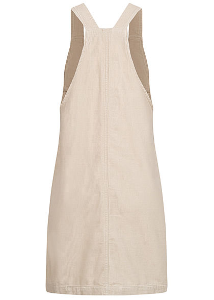 JDY by ONLY Damen Mini Cord Jeans Kleid mit Zipper vone 2-Pockets silver birch beige