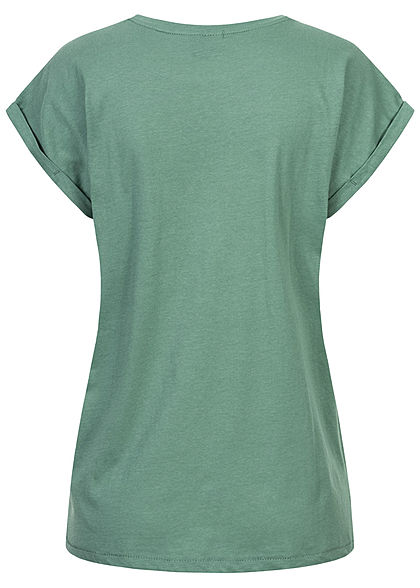 Urban Classics Dames T-Shirt paleleaf groen