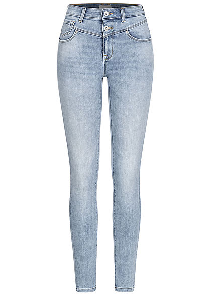 ONLY Dames Skinny Jeans high-waist tot op de enkel blauw